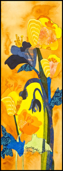 Desert Bluebells and Golden Poppies by Deanna Thibault